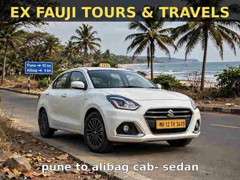 Maruti Dzire outstation cab Pune and Hyundai Aura taxi Pune to Alibag