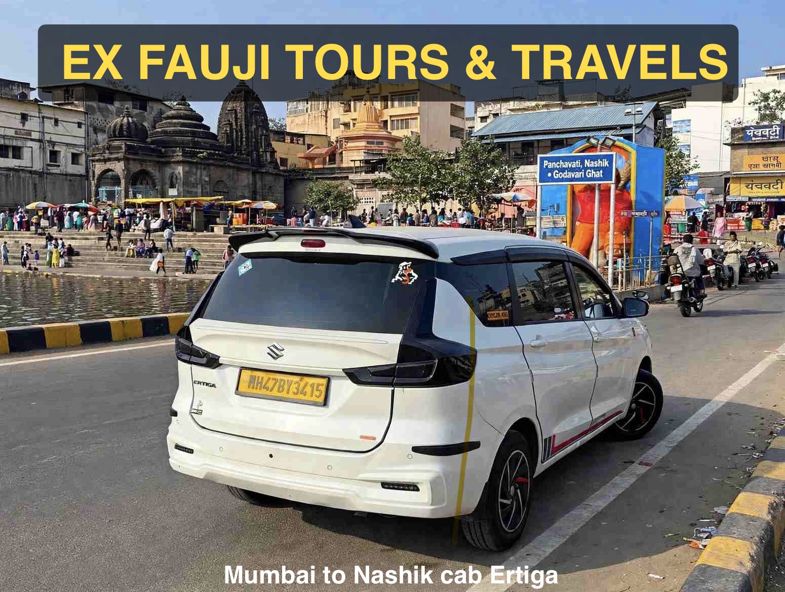 mumbai to nashik cab ertiga 6 seater family car
