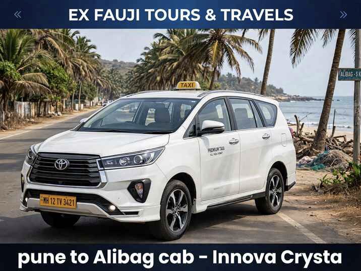 Toyota Innova Crysta rental Pune to Alibag 7 seater cab booking