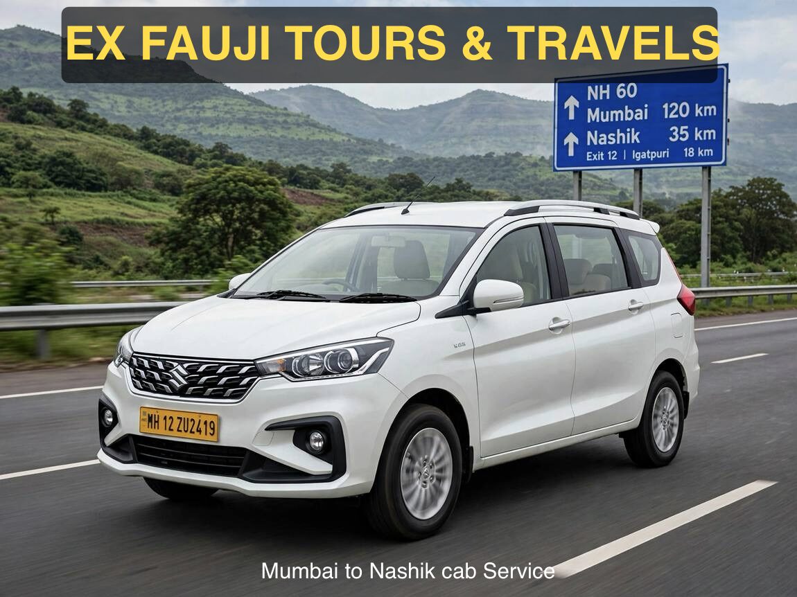 mumbai to nashik cab traveling comfortably across the scenic highway